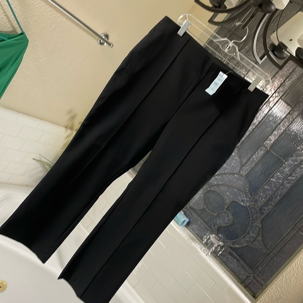LOFT NEW with Tags cropped Flare Black Pants . Size 14 P